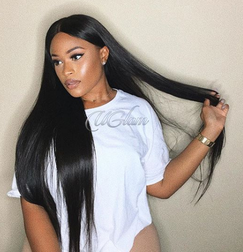 Uglam Buy 1 Get 1 free 360 Lace Front Wigs Straight 180% Density